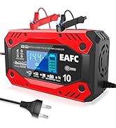 Car Battery Charger EAFC 10A Smart Fully Automatic Car Battery Charger with Temperature Compe...