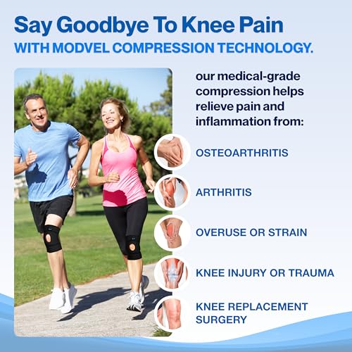 Image of Modvel ELITE Knee Brace for Men & Women - Patella Gel Pads & Side Stabilizers for ACL, Meniscus Tear, Arthritis & Injury Recovery - Maximum Support for Running, Sports & Joint Pain Relief