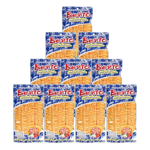 10er Pack (10x20g) Bento Mix (blau) Meeresfrüchte Snack Hot&Spicy Geschmack