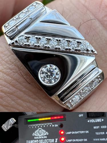 Men’s Moissanite 925 Silver Ring – 0.18ct TW VVS D Moissanite | High Polish Icy Finish | Solid Sterling Silver | GRA Certified | Diamond Tester Pass | Pinky or Class Ring | Sizes 6–132