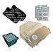 Kit 12 Sacchi/Sacchetti + 12 Profumini + Filtro HEPA/EPA + 2 Filtri ODORI per aspirapolvere Vorwerk Folletto Kobold VK 130, 131 SC, VK130, VK131