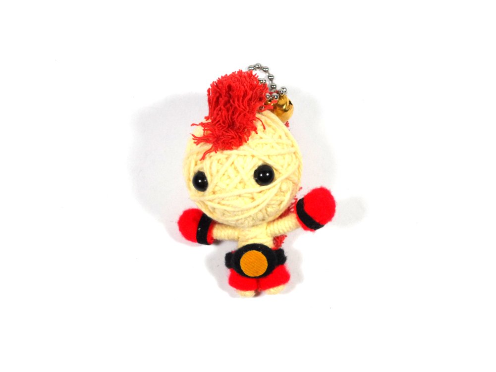 String Voodoo dolls Champion Red Boxing Muay Thai Keychain 2.5"