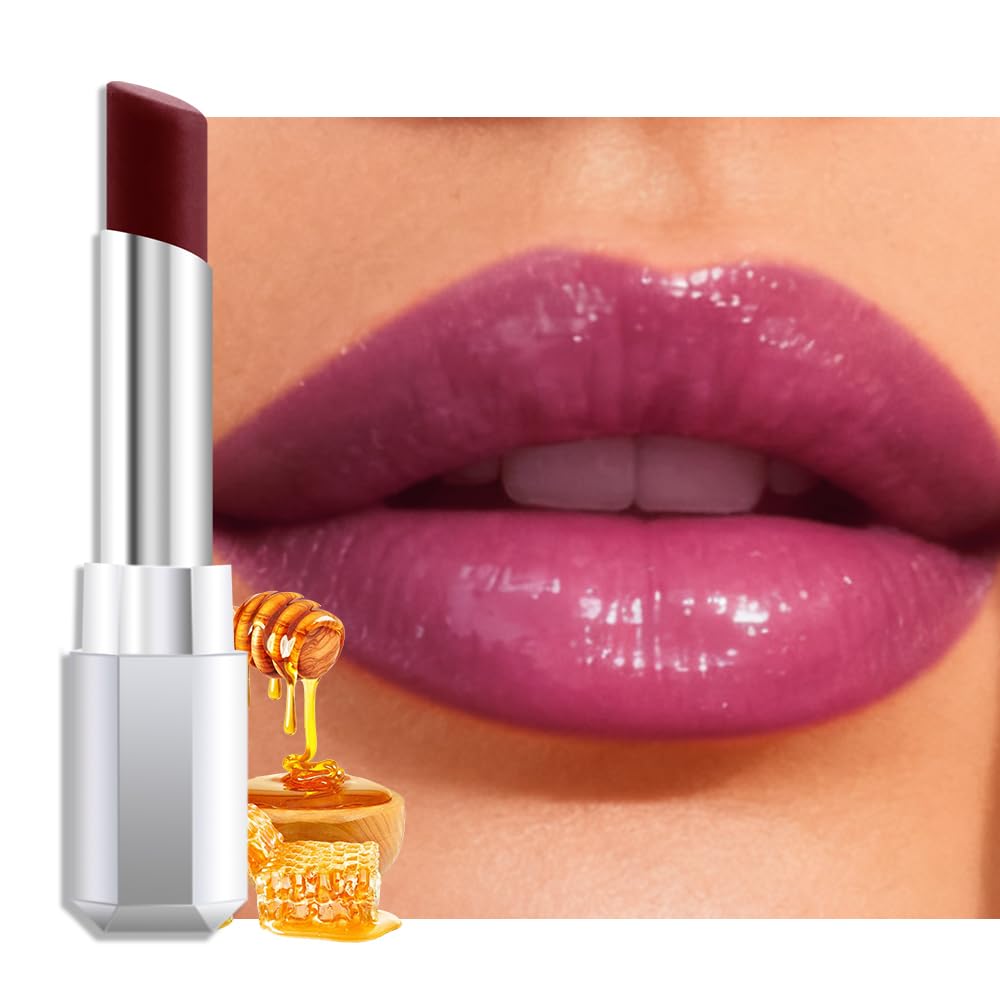 Cherry Honey Lipstick Tinted Lip Balm - Shine Moisturizing Lipstick for Women Natural Nourishing Hydrating Lip Gloss Stain