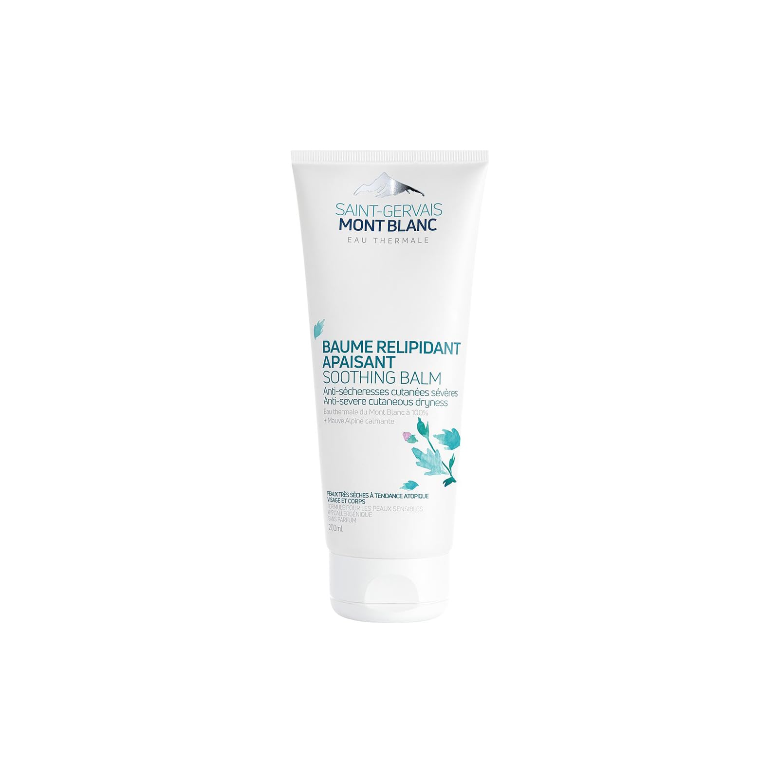 Saint-Gervais Mont Blanc - Soothing Balm with Mont Blanc Thermal Spring Water for Dry to Extra Dry Skin - Face and Body - 200 ml