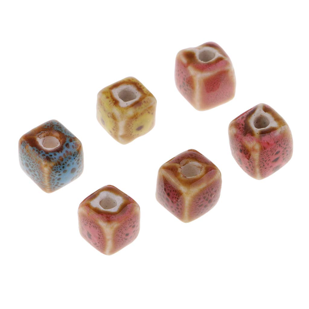 Zestaw 50 sztuk glazury kwiatowej, ceramicznych koralików, porcelanowych koralików do samodzielnego wykonania bransoletki, 8 mm