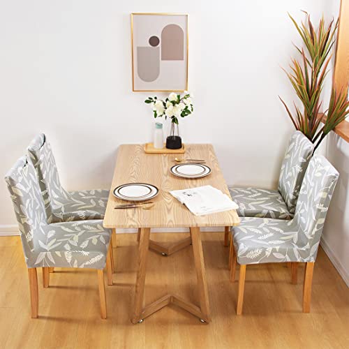 TOMMO Dining Room Chair Covers Set of 6, Stretch Removable Washable Spandex Dining Chair Slipcovers Protectors - Image 3