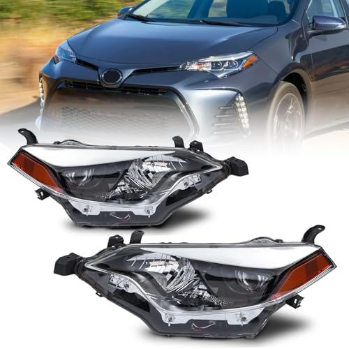 Kspeed Headlights Assembly Fit for 2014 2015 2016 Toyota Corolla Passenger Side & Driver Side