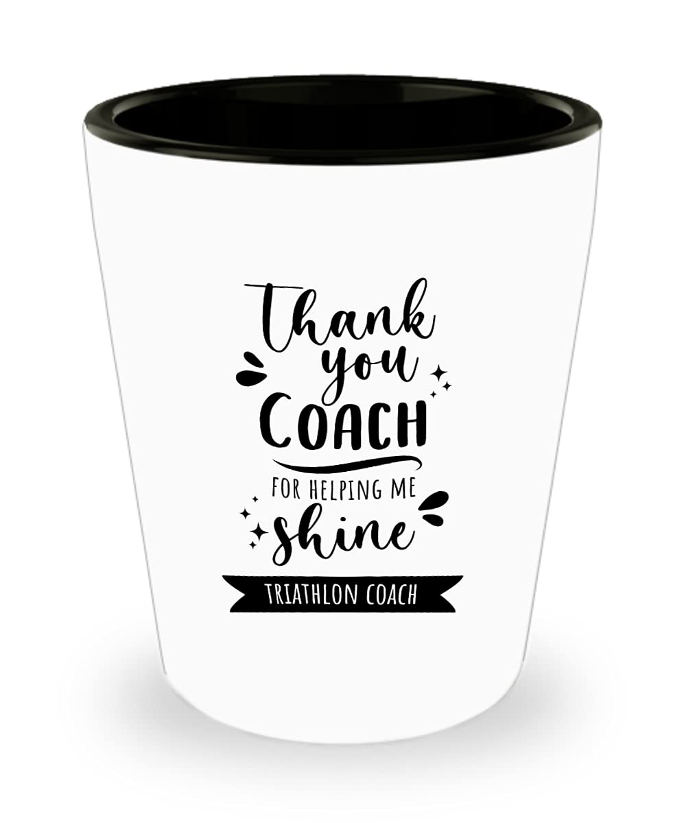 Amazon.com | Triathlon Coach Shot Glass - Triathlon Coach Gifts - Thank You  Coach For Helping Me Shine: Shot Glasses