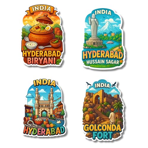 Image of Regalo Casila Hyderabad India Gift Fridge Magnet Set for Food Lovers Culture Enthusiasts and Travel Collectors