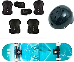 Bel - Skate Semi-Pro + Kit Proteção Completo Estampas Sortidas