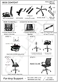 CELLBELL® Desire C104 Mesh Mid-Back Ergonomic Office Chair/Study Chair/Revolving Chair/Computer Chair for Work from Home Metal Base Height Adjustable Chair [Black]