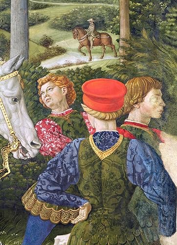 Art tableau d'exception de Benozzo Gozzoli : toile fine 60x90cm aux détails magistraux