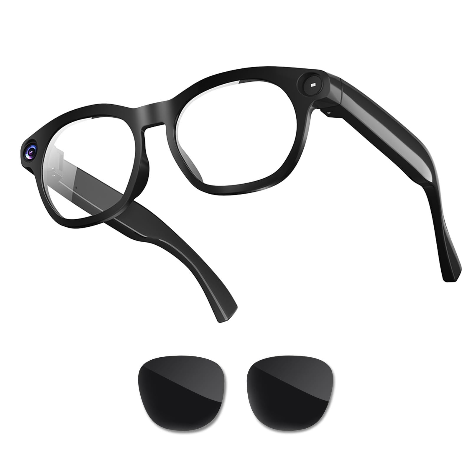 XUMIUZIY Lunettes Intelligentes AI avec Caméra, Enregistrement Vidéo 8MP