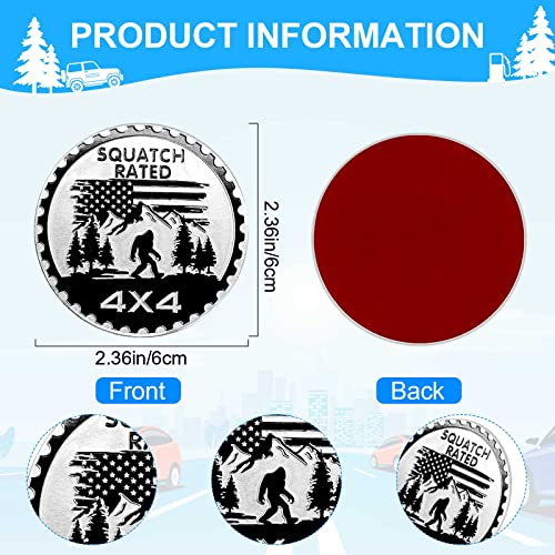 Image of 4x4 Badge Rated Jeep Wrangler Emblem, Automotive 3D Metal Car Badges Compatible with Trucks & SUV