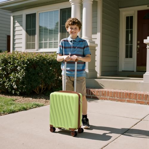 Image of Luggage Sets 6 Piece Suitcases with Wheels,ABS Hard Case Suitcases with Spinner Wheels,Durable Travel Luggage(LightGreen, 6 Piece Set(16 inch /20 inch /24 inch /28 inch)