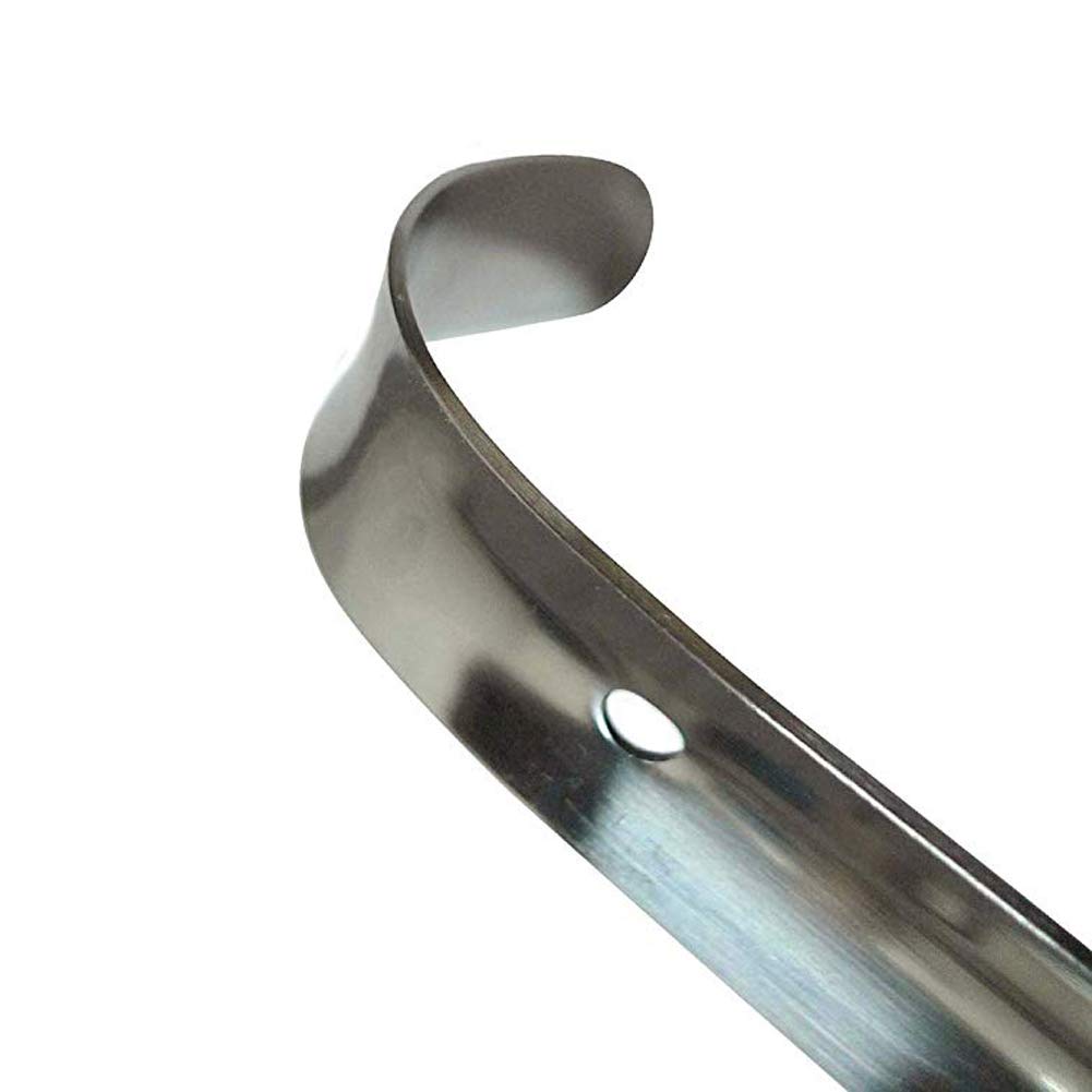 HMTE Calzador de Zapato de Mango Largo de 41 CM, Calzador de Metal de Acero Inoxidable para Hombre, Mujeres Embarazadas, Ancianos, Pacientes lumbares (A 41 CM/16,14 Pulgadas)