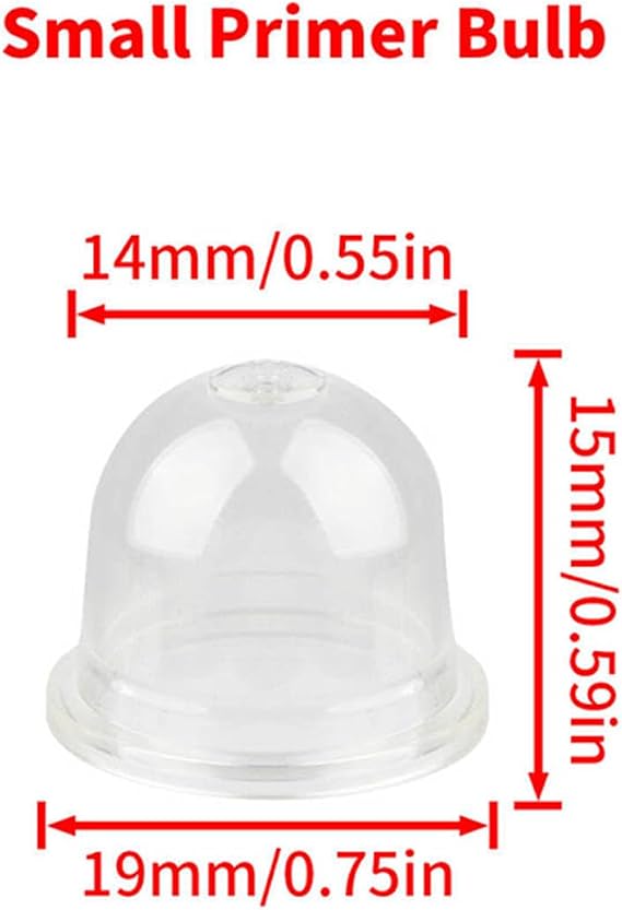 188-12-1 Small Primer Bulb for Echo PB-580H Shindaiwa EB600RT EB633RT T242X Husqn 150BT 130BT 350BT Red Max EBZ8000 EBZ8500 EB7000 Walbro WYA-79 WYA-44 WYA-56 Blower Trimmer Carburetor
