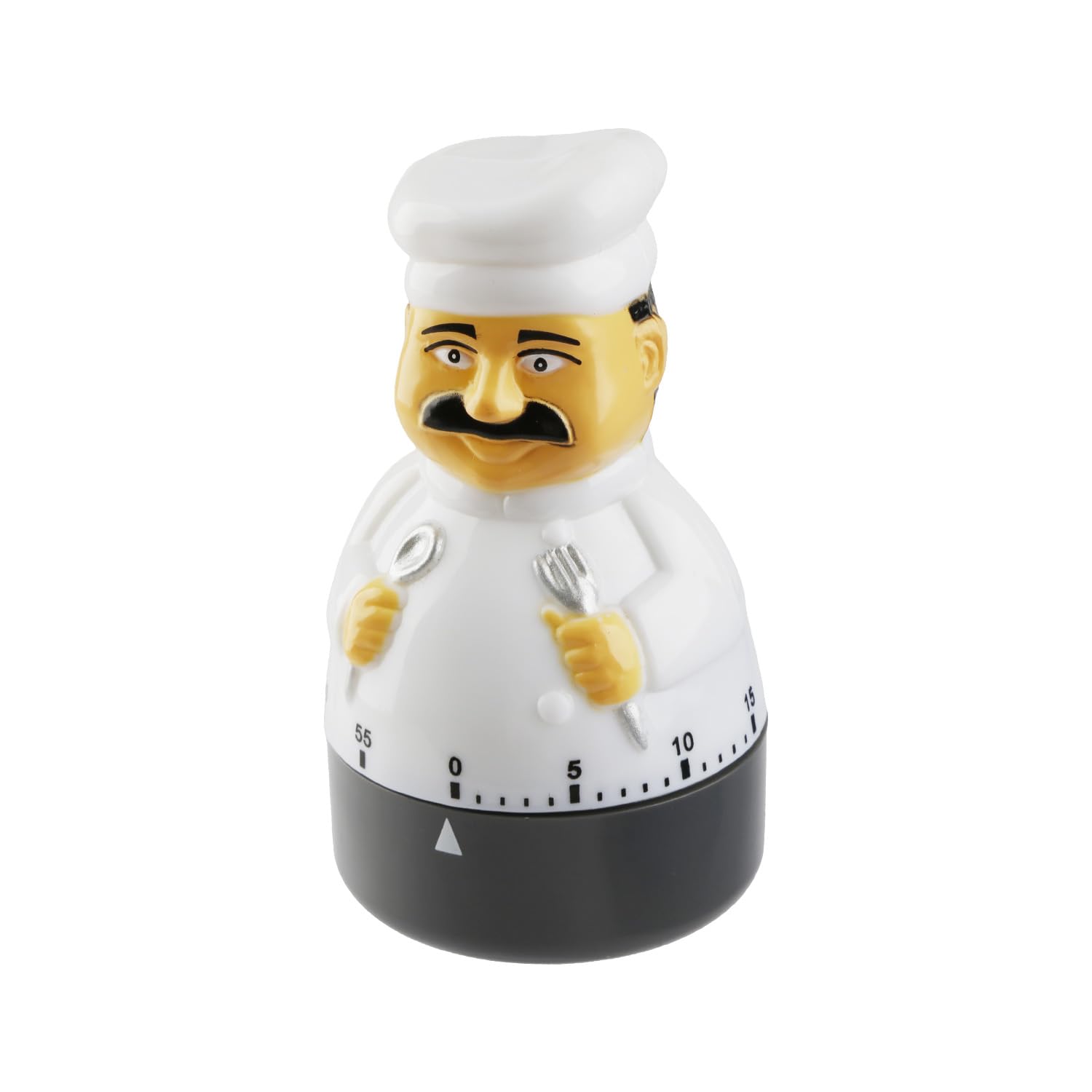 Tabanzhe White 60 Minute Mechanical Countdown Timer – Egg Shaped Kitchen Timer With Rotating Dial And Loud Alarm For Cooking, Baking, Boiling Eggs, Durable & Battery-Free