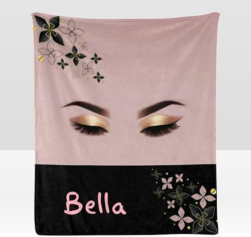 Miniatura 6 de Manta personalizada con diseño de corazón de la Torre Eiffel París, manta de forro polar suave con nombre para regalos, sofá cama (50 x 60 pulgadas)