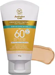 AUSTRALIAN GOLD PROTETOR SOLAR FACIAL COM COR GEL CREME COR 01 FPS 60 40G