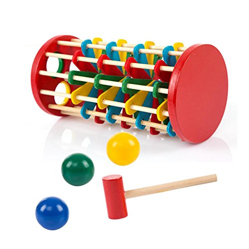 F Fityle Knock The Ball Falls Ladder Toys Wooden Fancy Table Rolling Ball Ladder Toys - Thumbnail 5