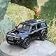 1/32 Toyota Prado Leichtmetallmodell, Kinderspielzeugauto mit Pull Back Funktion, Sound- und Lichtmodellauto, Kinderspielzeug mit zu öffnenden Türen, Geschenk für Kinder von 4-7 Jahren (schwarz)