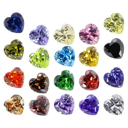 Zircons cubiques en cœur 11mm éclat diamant pour bijoux d'exception