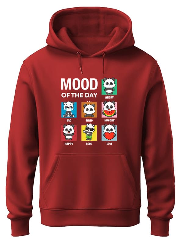 Image of XENOVAURBAN Hoodies | Unisex Hoodie Sweatshirt Panda Printed MOOD1 - PAR
