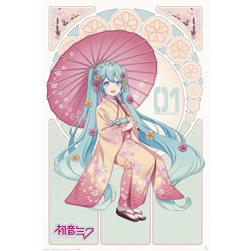 GB eye - HATSUNE MIKU Poster Sakura Kimono (91.5 x 61 cm)