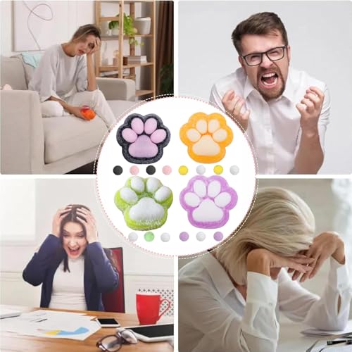 Fidget Toys,Anti Stress Spielzeug,4 Stück Elastizität Weich Stress Spielzeug Fidget Toy,Squeeze Toy Sensorik Spielzeug Stressabbau Spielzeug für 14+ Jahre Alt(1)