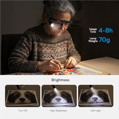 Loupes avec lumière Caydo corrigez les détails de l'art diamant