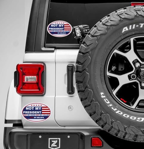 Image of 10 Pack Not My President Bumper Stickers Reflective Vinyl Sticker Laptop Decal Car Bumper Window Waterproof Sticker
