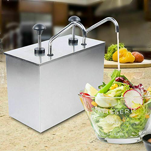 2X4L Edelstahl Pumpspender Saucenspender Hotpot Pumper Sauciere Senfspender
