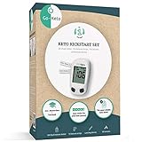 ALL IN ONE – ALLES FÜR DEINEN KETO CHECK IN EINEM SET: Im Go-Keto Kickstart Set steckt alles was Du brauchst, um Deine Ketonwerte während Deiner Keto Diät immer und genau im Blick zu behalten