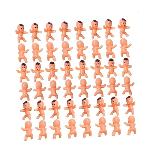 MOLUCKFU 100個 ミニベイビー 小さな赤ちゃんの置物 ベビーシャワーゲーム ミニベビードール ベビーバスの好意 小さな赤ちゃん ベビーバス用品