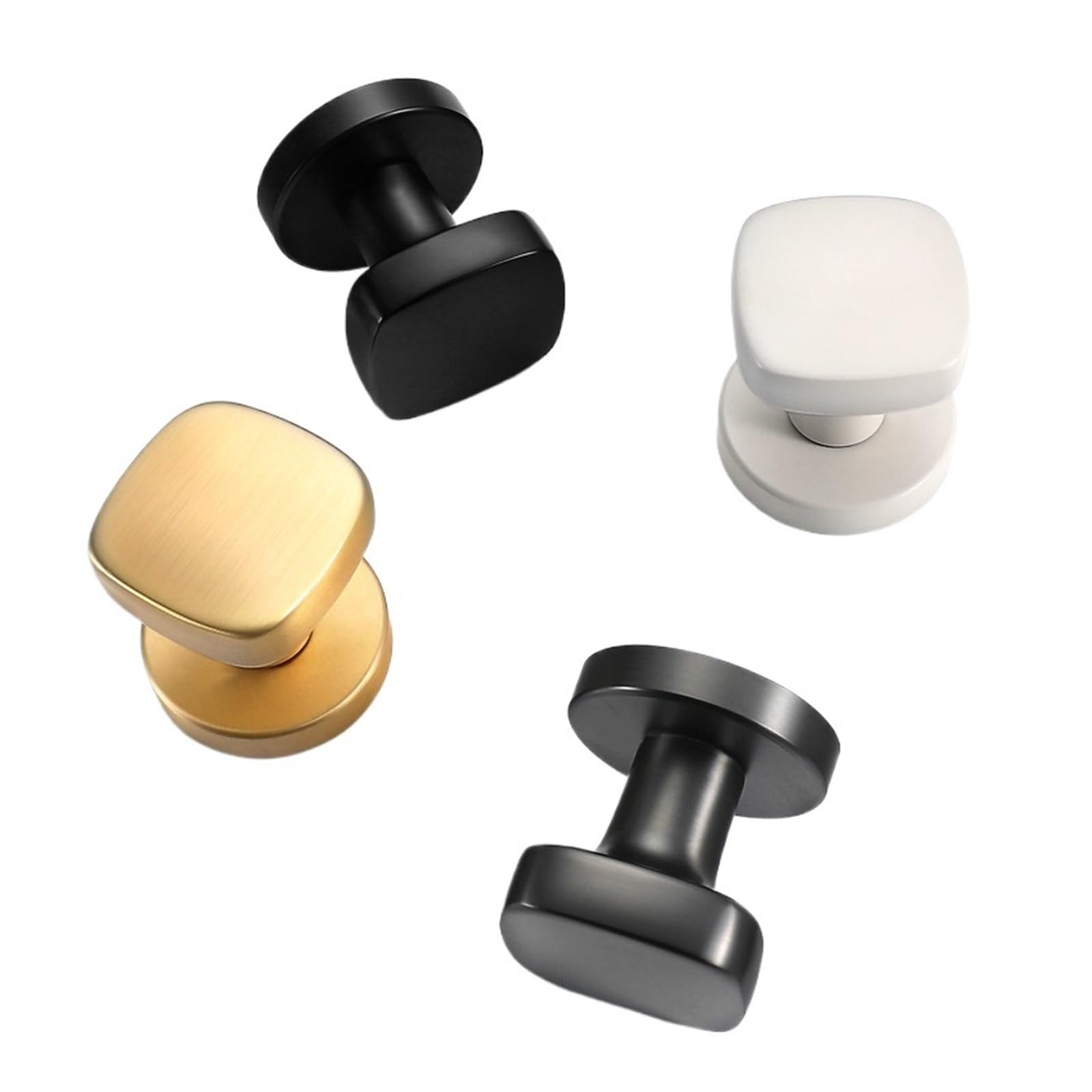 Elegant Black Single-Sided Mechanical Lock, for Interior Doors(Brushed copper square invisible)