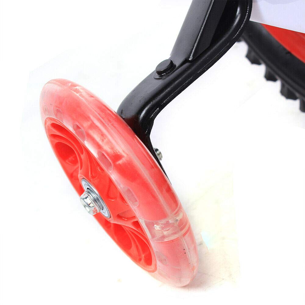 Vélo Enfant 12 Pouces Rouge – Roues Stabilisatrices, Cadre Acier, 2-4 Ans, Hauteur Siège Réglable