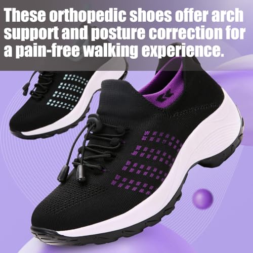 Comfort Wear Orthowear Shoes for Women, 2025 New Orthopedic Shoes Plantar Fasciitis Ortho Stretch Cushion Sneakers3