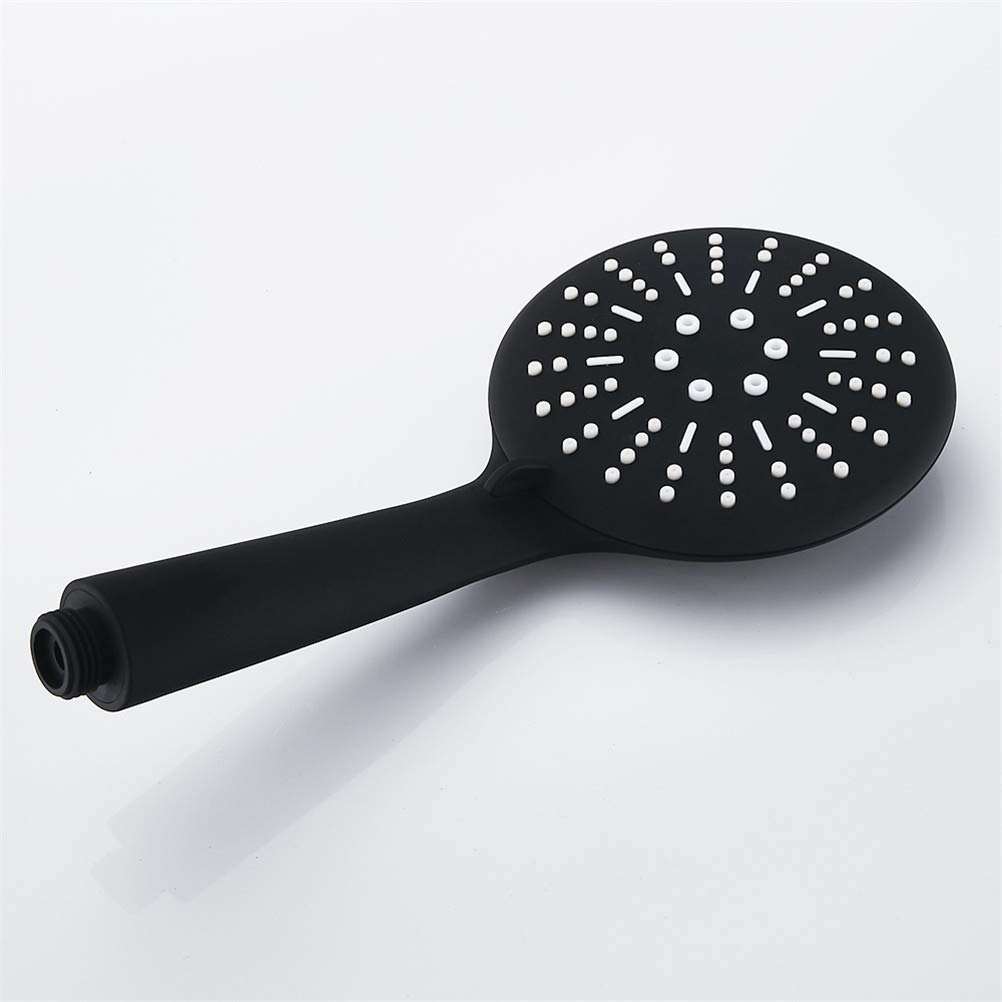 Set di rubinetti per doccia da bagno Sistema doccia termostatico nero moderno in rame con soffione a mano Miscelatore per vasca Rubinetto antiscottatura