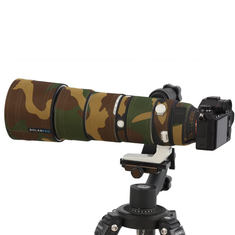 Image of Rolanpro Waterproof Lens Cover Camouflage Raincoat for Sony FE 200-600mm F5.6-6.3 G OSS Lens Protective Sleeve Case Clothing-#6 Army Green Waterproof