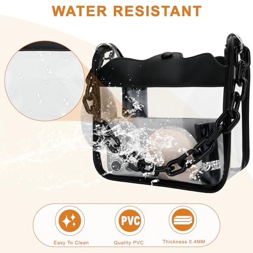 Clear Bag Stadium Approved, Small Crossbody Bag for Concerts Sports Events, Clear Clutch Purses for Women3