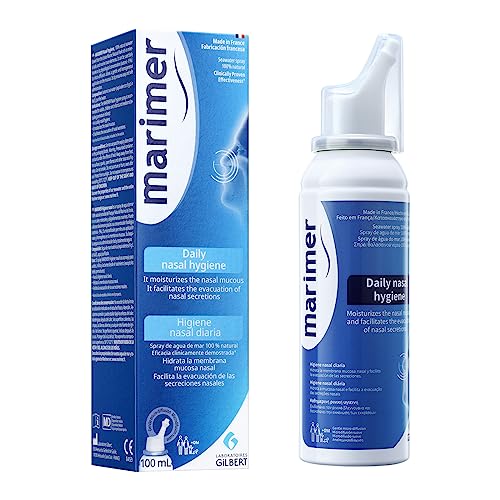 Saline Nasal Spray, 0.9% Isotonic Seawater for Daily Nasal Care, 3.38oz
