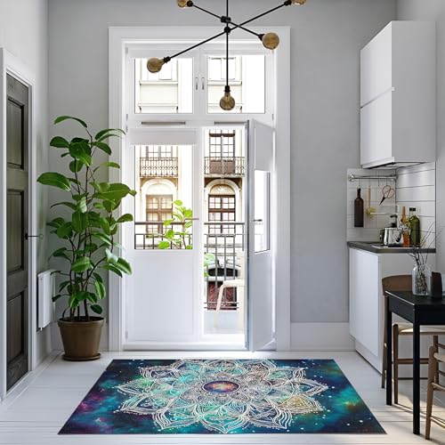 Tapis mandala galaxie 150x210cm salon moderne abstrait