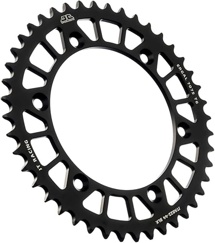 JT Sprockets JTA822.44BLK 44 dientes negro Racelite anodizado aluminio 7075 T6 piñón trasero