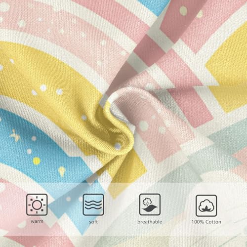 KLL Seamless Pattern with Rainbow Baby Boys Pure Cotton Nighttime Underwear Breathable Children Panties3