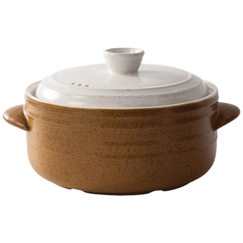 Tegame Terracotta Casseruola Zuppa Stufato Pentolina Riso in ceramica Combustione a secco ad alta temperatura senza crepe
