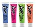 Zinka Colored Sunblock Zinc Waterproof Nosecoat 4 Pack Bundle of 0.6oz Tubes - Blue, Pink, Green, Orange
