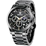 Benyar - Reloj para Hombre, Resistente al Agua, cronógrafo Luminoso, clásico,...