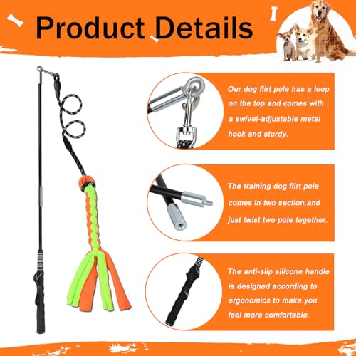 Flirt Pole for Dogs Interactive Dog Toys Teaser Wand Play Pole with Fleece Rope Lure Chewing Toy for Small Medium Large Dogs Puppy Outdoor Exercise  Training   Cucciolini Doodles Flirt pole for dogs interactive dog toys teaser wand play pole with fleece rope lure chewing toy for small medium large dogs puppy outdoor exercise  training    cucciolini doodles