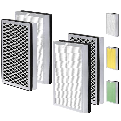 Zouhwaso MA Series 25 Replacement Filter compatible with MA Series 25 Air Purifier Filter Replacement, 3-in-1 Composite Filter with H13 True HEPA, Activated Carbon and Pre-filter, Pack of 4
